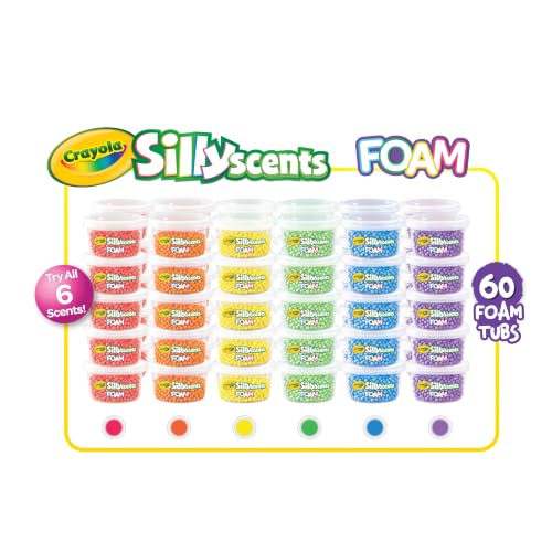 Crayola Silly Scents Foam Tubs - 60 x 1oz Play Foam for Kids, Fidget Toys - Non-Toxic, Scented, & Colorful Kids Fun Molding Clay in 6 Bright Colors - Arts & Crafts, Goody Bags, Party Favors, Halloween - image 4