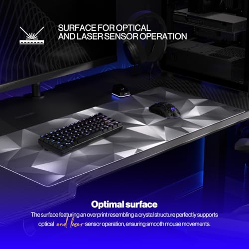 Endorfy Crystal Black Xl Gaming Mouse Pad Black Grey White - 2