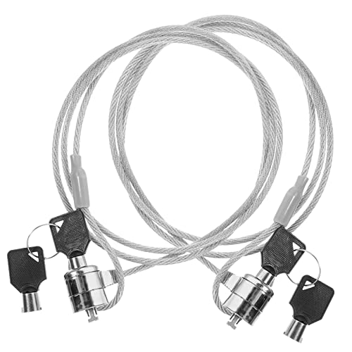 Mikikit 2sets Keyed Laptop Lock Theft Cable Lock for Laptops Desktops Security Compatible