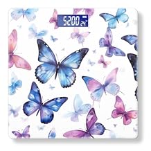 Digital Scale for Body Weight Highly Precision Bathroom Weight Scale 400 lbs with Backlit Display Personalized Scale for Home-Monarch Butterfly Insect Creative Pattern