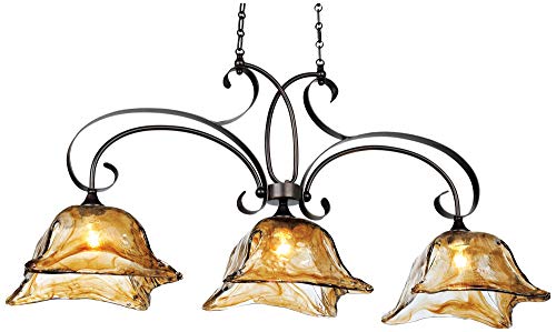 Uttermost Vetraio 47" Wide Oiled Bronze Kitchen Island Chandelier #TOP1