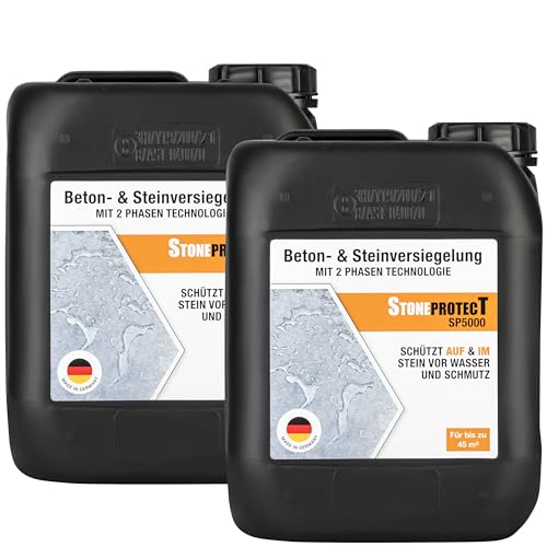 StoneprotecT SP5000 Premium Nano Stein-Imprägnierung | 10L für bis zu 100m² | Langfristiger...