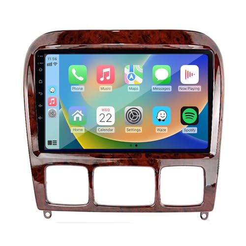 Autoradio Android 9 Pouces écran tactile IPS Bluetooth Mirror Link avec caméra Benz Classe S W220