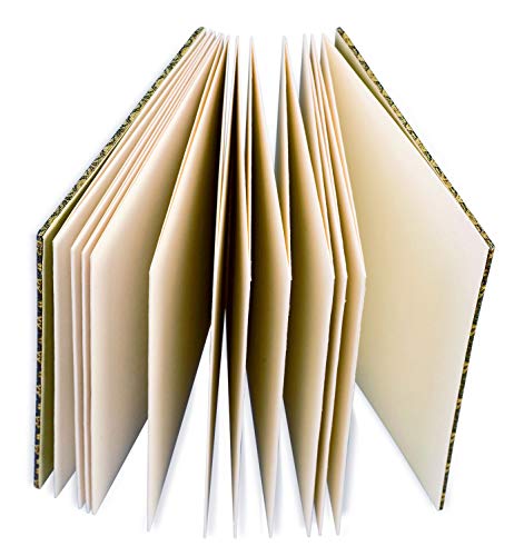 Honsell Leporello 33301 Sketch Book with 22 Sheets = 44 Pages of Chinese Natural White Handmade Cardboard, 12 x 9 cm - Image 2