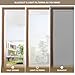 Boolegon Dual Roller Shades, Cordless Double Window Shades Blackout and Light Filtering Shades with Valance, Day and Night Roller Blinds for Home Office Door, Linen White & White, Custom Size