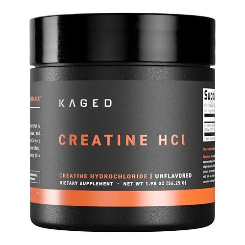Kaged Creatine HCl Powder, Unflavored, Muscle Building and Recovery Supplement, Patented Formula, Highly Soluble Powder, 75 Servings