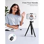Lamicall Tripod for iPhone - 3 in 1 Flexible Phone Tripod with Wireless Remote - iPhone Stand for Video Recording Vlogging Selfie Valentines Day Gift Compatible with Phone GoPro, Digital Camera - Image 3