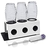 ✅ EXZELLENTE QUALITÄT- Die Premium Abtropfhalterung aus rostfreien und fein gebürstetem Edelstahl minimiert lästige Fingerabdrücke und Wasserflecken auf der Oberfläche.