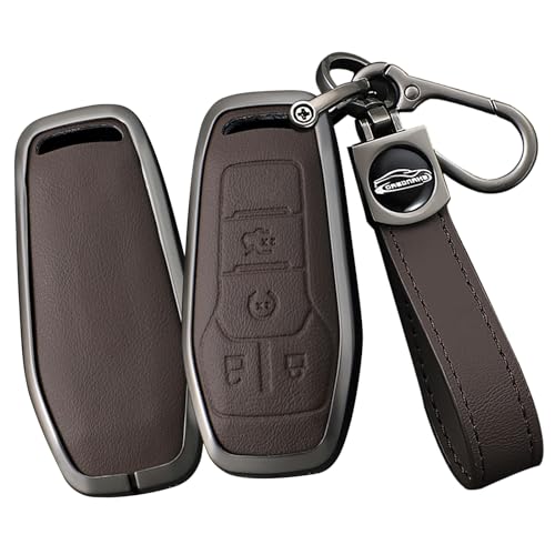 Étui de protection intelligent en cuir pour clé Ford Fusion