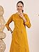 LATIVE COLOURS OF FASHION Maternity Kurta, Traditional Cotton Kurti with Embroidery, Yellow (US, Alpha, X-Large, 5X-Large, Regular, Regular, Standard, Yellow)