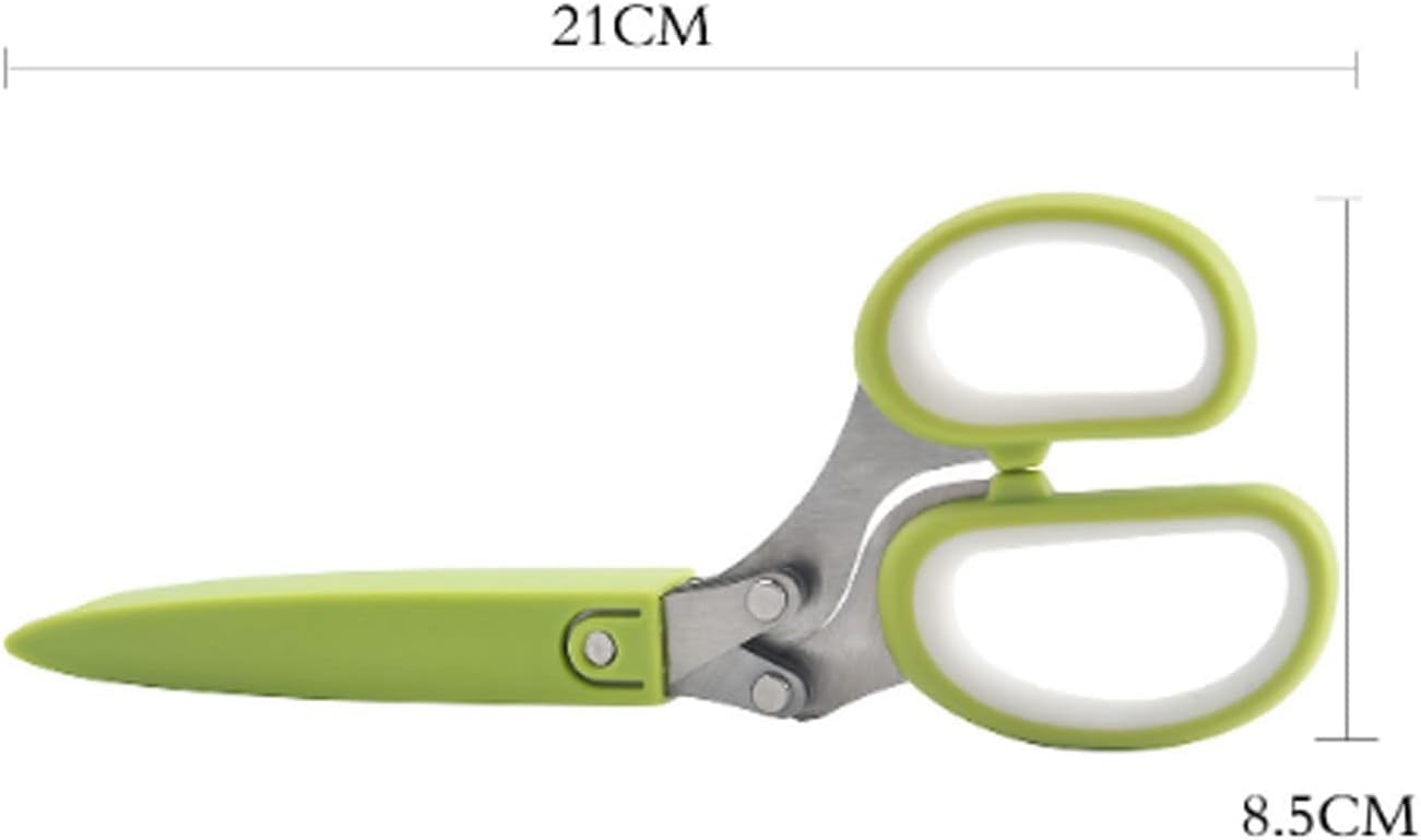 Tijeras de Cocina, Tijeras de Cocina, Tijeras para Picar Cebolla, Hierbas, Algas, Especias, Hojas para Picar, Tijeras Multicapa, Cortador de cebolleta, Herramienta Multiusos para Picar