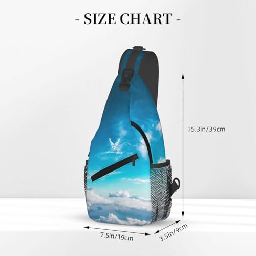 Bolso Sling Us Air Force Negro para Hombre Pequeño miniatura 3