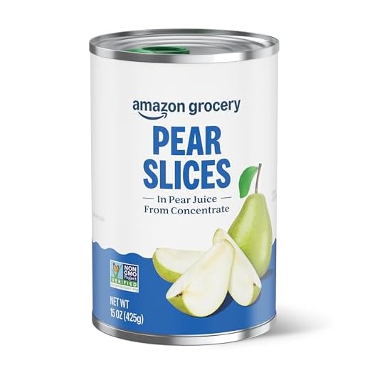 Amazon Fresh - Sliced Pears in Pear Juice from Concentrate, 15 oz (Previously Happy Belly, Packaging May Vary)