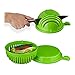 Relaxdays 10023477 Saladier Coupe-Salade, Découpe légumes, Passoire, Plastique sans BPA, Ustensile Cuisine, Pratique, 18cm, Vert, 1