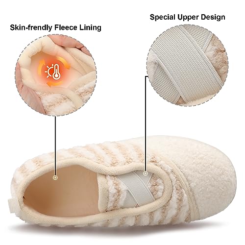 JIASUQI Womens Slippers Fuzzy Slip-on House Shoes Indoor Outdoor Slippers for Women3