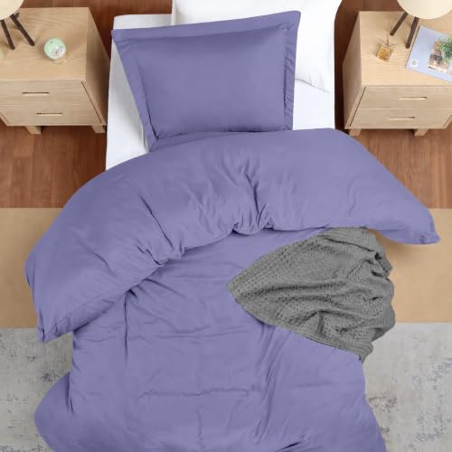 Image of Utopia Bedding Duvet Cover Twin Size - 2 Piece with Zipper Closure - 1 Comforter Cover 68X90 Inches & 1 Pillow Sham 20X26 Inches (Peri) Comforter Not Included