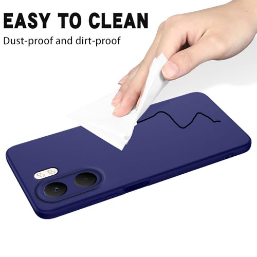 Image of Back Cover for Oppo A5x 4G / A5x 5G | Full Camera Protection | Premium Liquid Silicon Case | Flexible Bumper Case for Oppo A5x 4G / A5x 5G (Dark Blue)