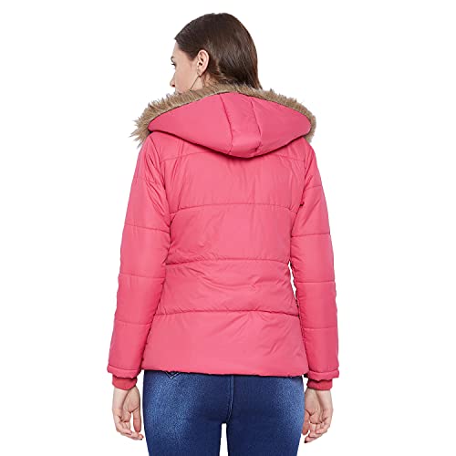 Image of VERO AMORE Women's Black winter wear full sleeve solid parka Jacket-2175A