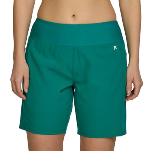 Image of Hurley 5 inch /7 inch High Waisted Swim Shorts Women, Board Shorts with Pockets & Inner Liner, Quick Dry Swim Trunk, UPF 50+