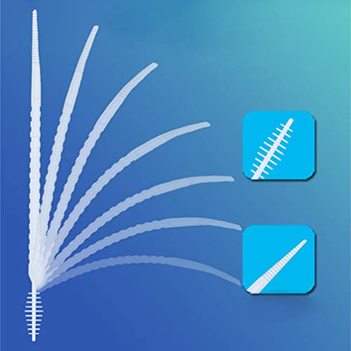 300 escovas interdentais de cabeça dupla, palitos de dentes de plástico para uso doméstico e viagens