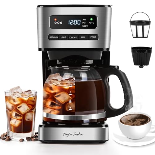 Taylor Swoden 1.8L Filter Coffee Machine with Iced Coffee Mode & 24H Timer