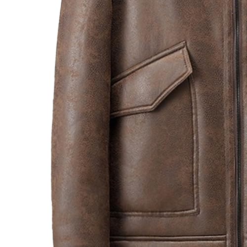 Chaqueta Bomber de Cuero Grueso para Hombre miniatura 4