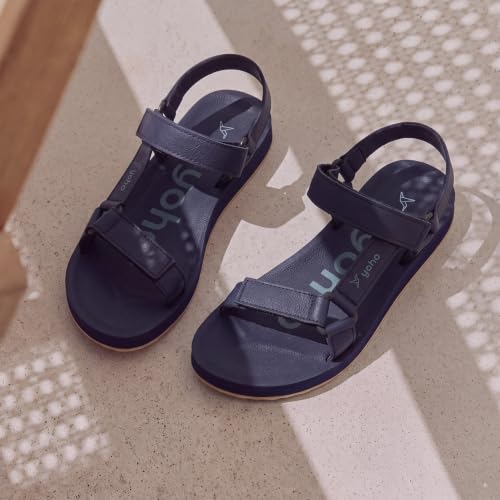 Image of YOHO EVA Sandals for Women | EVA sole | Comfortable cushioned sole with TPR base | Lightweight | Soft skin friendly straps | Adjustable straps | Velcro closure | Vibrant colour options