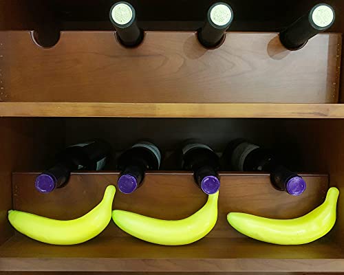 Fevoila 5 Piece Artificial Yellow Bananas Individual Fake Fruit Bananas Artificial Fruit Plastic Bananas Models For Home Display Kitchen Cabinet Storefront Decor Photography Props #TOP5