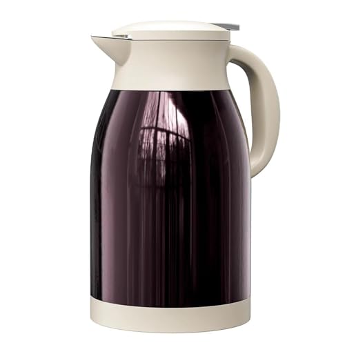 Thermal Coffee Carafe Jugs, UYOTBKEUB Stainless Steel Double Wall Vacuum Water Jug, 360° Upside Down Without Leakage Vacuum Jug for Tea,Juice,Coffee,Milk