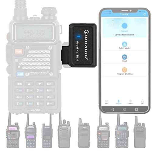 TIDRADIO Ham Radio Wireless Programmer Adapter Phone APP Programming for Baofeng uv-5r No Driver Issues Adapt to Multiple Models 2 Way Radio uv-5r Series Instead of Program Cable 1 Pack…