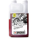 IPONE - Aceite Motor Moto 2 Tiempos R2000RS - Semisintético con Ésteres - Lubricante Alto rendimiento - Envase Dosificador 1 Litro - Fresa
