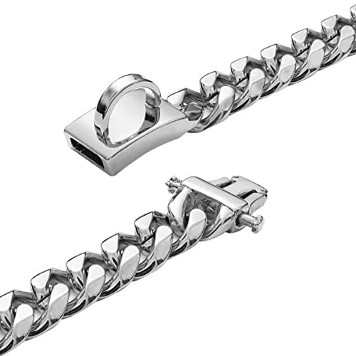 YOTHIWAD Dog Chain Collar Stainless Steel with Secure Snap Buckle,Cuban Link Chain - Image 4
