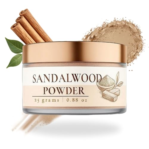 Image of LUSHR Sandalwood Powder For Face Pack | Pure, Natural & Organic | Remove De-tan, Dark Spots & Pigmentation | Prevents Acne Breakouts | Chandan Powder for Glowing Skin & Tan Removal - 25 g (100% Sandalwood Powder)