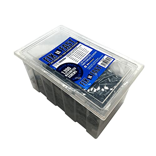 Hardware Solutions, Countersunk Pozi Head Screws, Twin Thread, Hardened Bright Zinc Plated, Plastic Tub Reusable