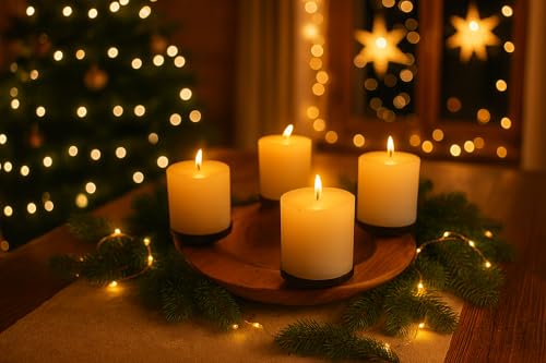 Ambientehome Teak Adventskranz Wurzelschale Holzschale Obstschale Schale...