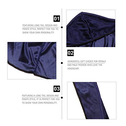 ARTIBETTER 8 Peças de Seda Durag Mancha Cauda Longa Headwrap Respirável Chapéu de Turbante Com Tampa