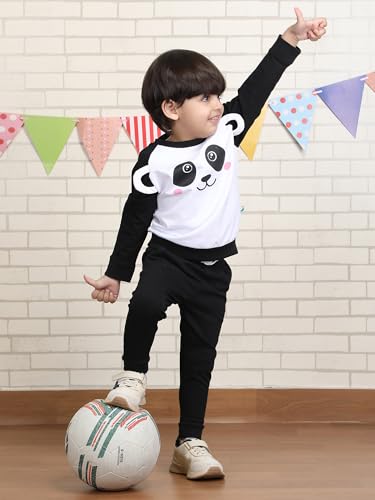 Image of POLKA TOTS 100% Cotton Co-Ord Joggers for Kids | Trendy Sweatshirt & Joggers Set | All Season Wear for Kids, Toddler & Newborn | Soft & Breathable Dress for Boys & Girls | from 6 Months to 8 Years
