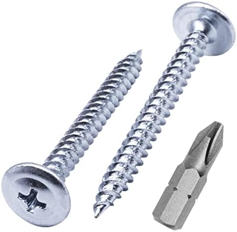 (Pack of 100 pcs) Zinc Plated Steel 4.2 x 25 mm Wood Screws, Metal Screws, Phillips Modified Truss Head, Self Tapping (100, 4.2 x 25 mm)
