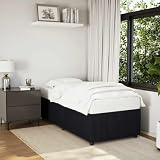 mzdioop Estructura de cama de terciopelo negro 90 x 190 cm con somier, estructura de metal estable, cabecero cómodo, cama de plataforma para un mejor colchón, marco de dormitorio, diseño moderno