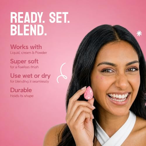 Image of Baked Beauty Photo Perfect Velvet Blend Ultra Soft Microfiber Reusable Makeup Blender for Contouring, Baking & Highlighting Pack of 2(Mini Tear Drop)
