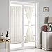 ele ELEOPTION Cortinas para Puerta Francesas Blancas, Francés Ventana de Cribado Panel de Cortina de Puerta Francesa para Sala de Estar Cocina Dormitorio Comedor Sala,1 Panel (64 * 102cm)