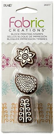Fabric Creations Block Printing Stamps, Traditional Indian (3-Piece Set)