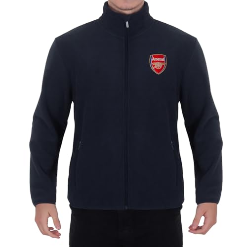 Arsenal F.C. Veste polaire pour homme à fermeture éclair intégrale - Cadeau officiel de football pour adultes - marine - XL