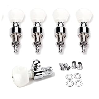 KLKL Chevilles d’accord Guitare Chrome Engrenage 5 Cordes Banjo Tuning Tuners avec Têtes De Machine D’entretoise Spacer… - Les Beatles, Paul McCartney, John Lennon, RIngo Starr, George Harrison