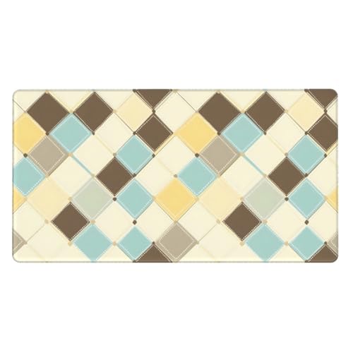 Grand tapis de souris de jeu coloré à carreaux pour clavier de PC portable