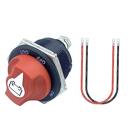 Ciieeo 1Set Heavy Duty Battery Disconnect Switch for Boat Rv ATV and Car Cutoff Switch with Heavy Duty Power Cable