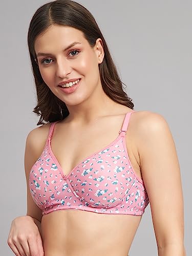 Image of Women's Cotton Floral Printed Lightly Padded Full Coverage Non-Wired T-Shirt Bra