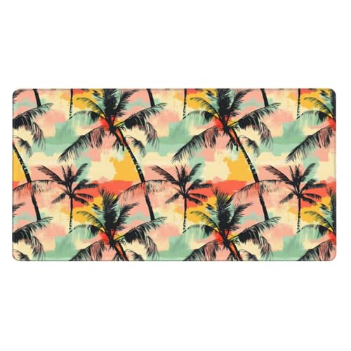 Grand tapis de souris de jeu aux bords cousus et base en caoutchouc