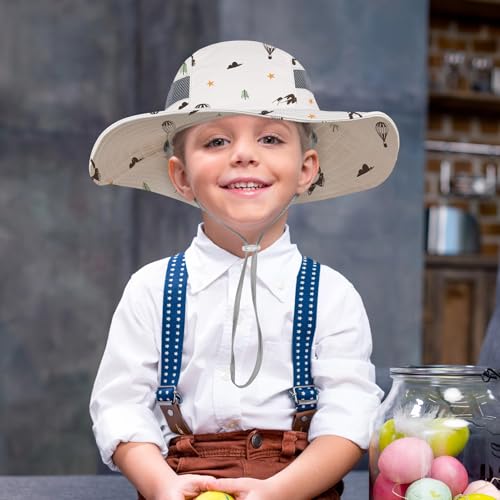 Image of Kids Sun Hat for Toddler Girls Unicorn Bucket Hats UV Protection Summer Hat for Kids Wide Brim Fishing Hat 2-8 Years