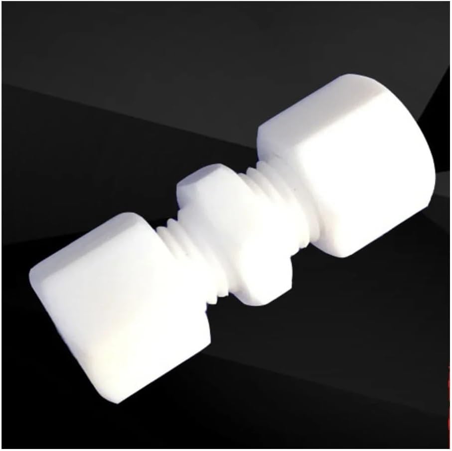 1 2 3 4 6 8 10-35mm 1/8 1/4 3/8 1/2-1 Inch PTFE Compression Union Connector Pipe Fitting High Temperature(9.52mm 3l8 Inch)